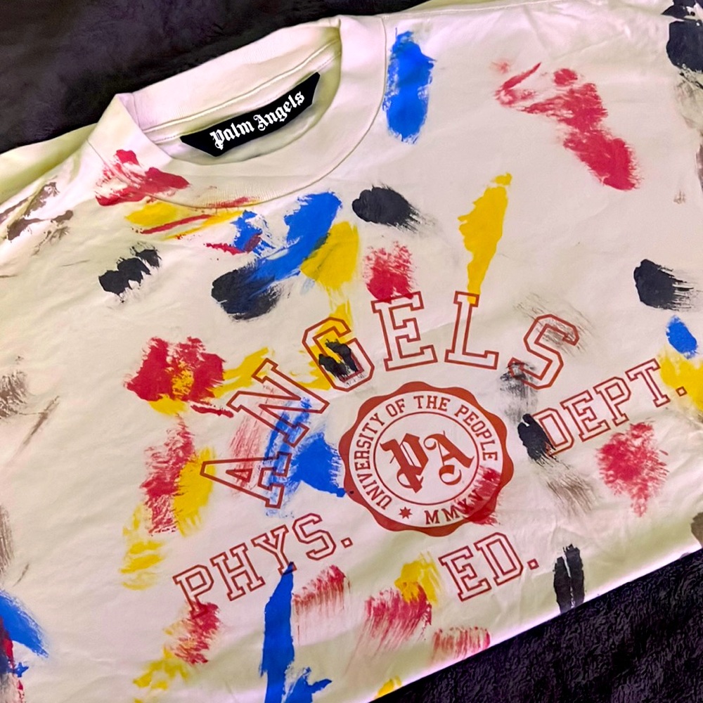 Palm Angels PAINTED COLLEGE T-SHIRT